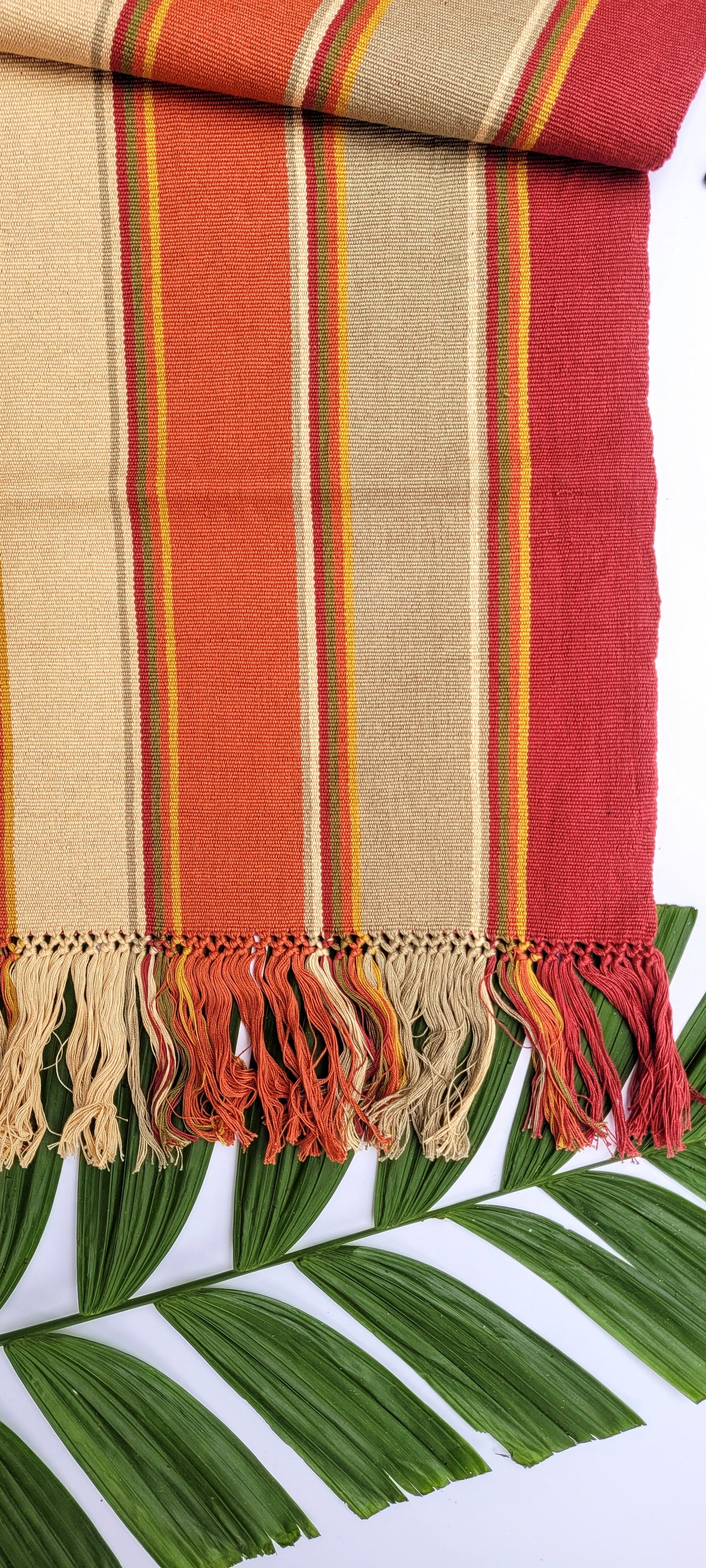 Handwoven Cotton Scarf/Table runner